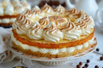 Delicious Vanilla Cream Cake