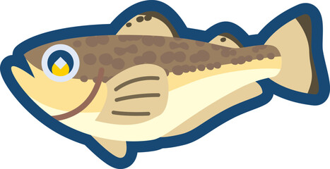 かわいいハタハタのイラスト