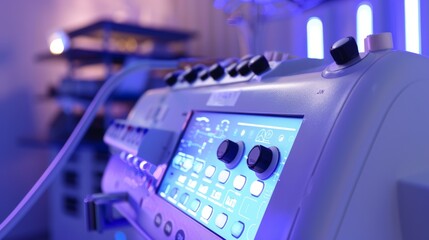 Advanced Laser Device Control Panel in Pigmentation Removal Treatment Session for Modern Dermatology Clinics