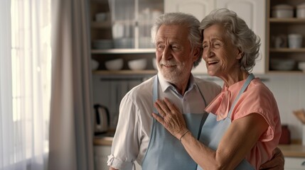 Fototapeta premium The elderly couple smiling.