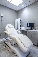 Modern Clinic Room with Advanced IPL Phototherapy Equipment for Professional Treatments