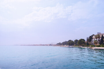 Beautiful landscape with mountains view. Kastel coast in Dalmatia, Croatia. Famous tourist...