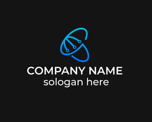 Modern GD technology logo design vector