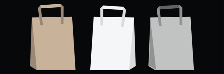 shopping bag stroke icon sign vector
