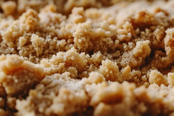 Close up of food with sweet pie crumbles