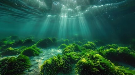 Obraz premium Sunlight Through the Seabed