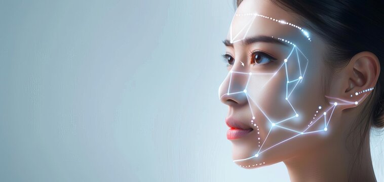 A futuristic backdrop highlighting the details of a virtual facelift