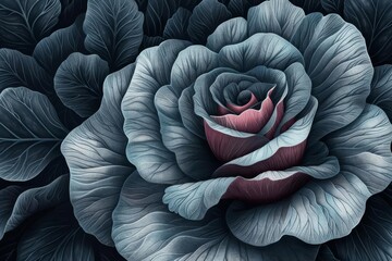 Obraz premium Capture the intricate texture of silk ribbons encircling the velvety petals of deep crimson roses in a close-up shot, designed with a painterly watercolor technique