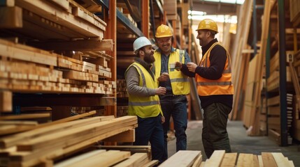 Fototapeta premium The construction team discussion