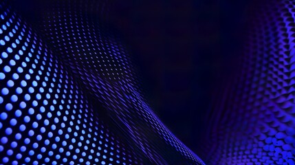  Abstract futuristic background with glowing particles and dots on dark blue, perfect for science or tech banner design, business presentations, and tech conferences.