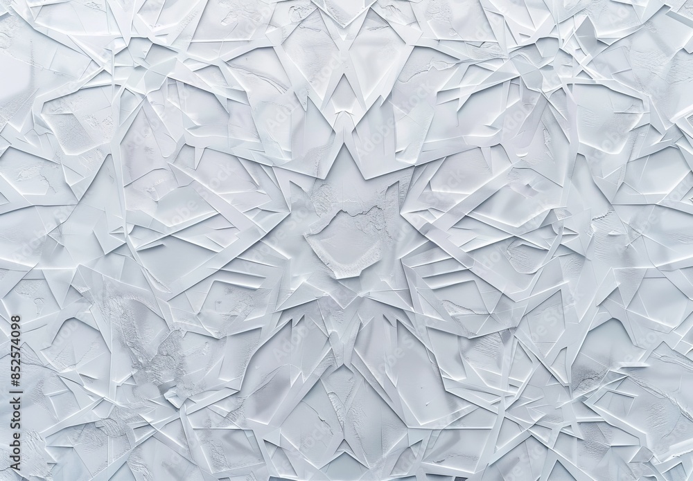 Poster light gray background with subtle islamic geometric patterns