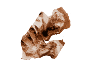 Map of Djibouti in old style, brown graphics in a retro style Vintage Style. High detailed 3d illustration
