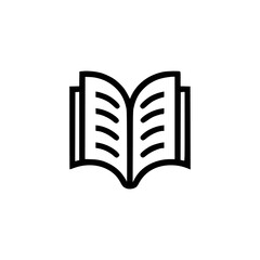 open book app logo vector illustration template design