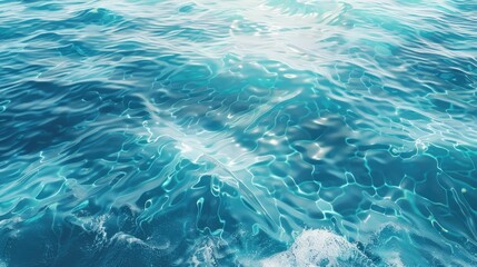 Fototapeta premium Background of sea water that is blue and clear