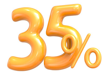 Number Yellow Of 3D Render