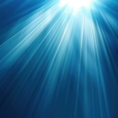 Obraz premium Blue Rays Background Texture. Sunlight Shining in Abstract Pattern