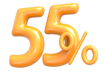 Number Yellow Of 3D Render