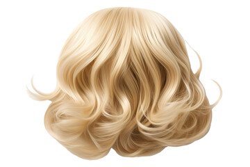 Naklejka premium A Cascade of Blonde Waves in a White Studio on a Clear PNG or White Background.