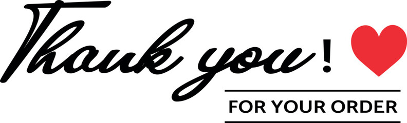 Fototapeta premium Thank You for Your Order. Elegant Thank You for Your Order Design with Stylish Graphics. Sophisticated Thank You for Your Purchase Image with Modern Elements. Chic Thank You for Your Order Graphic