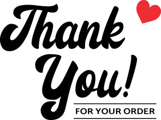Obraz premium Thank You for Your Order. Elegant Thank You for Your Order Design with Stylish Graphics. Sophisticated Thank You for Your Purchase Image with Modern Elements. Chic Thank You for Your Order Graphic