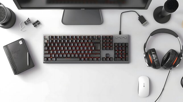A computer keyboard and mouse are essential input devices used to interact with a computer. The keyboard, featuring an array of keys, allows users to input text, execute commands, and control various 