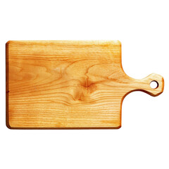 Wooden cutting board isolated on the white background