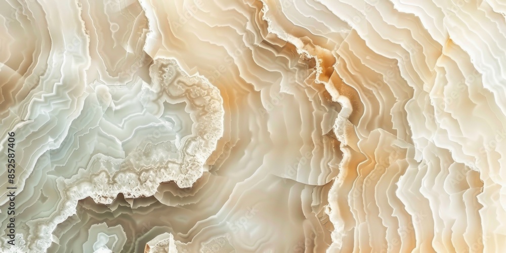 Aufkleber close-up shot of a polished marble slab with intricate patterns and texture