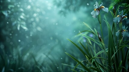 flower, grass and sky view at night