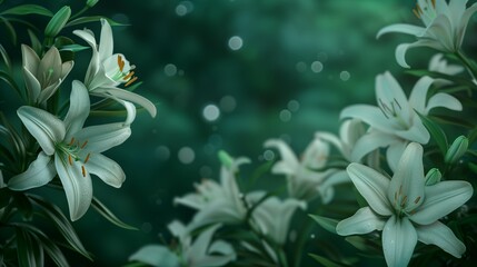 Obraz premium flowers and grass in night landscape
