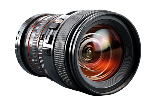 A Glimpse Through The Lens of Photographic Potential on a Clear PNG or White Background.