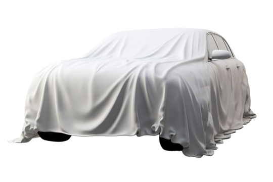 A Glimpse Beneath The Veil: Unveiling A New Era Of Automotive Design on a Clear PNG or White Background.