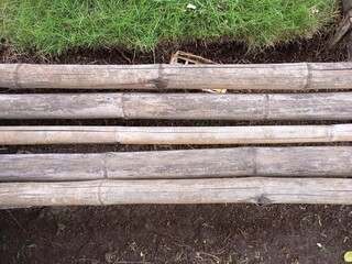 Close Up of Natural Bamboo Stalks Background