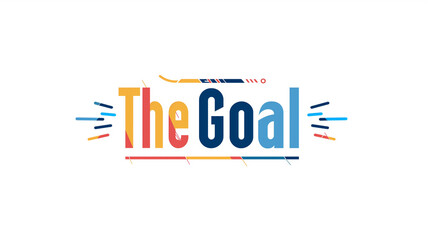 Colorful 'The Goal' text with hockey stick design.