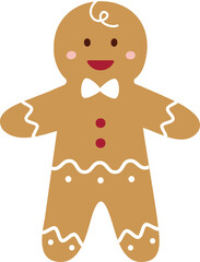 Gingerbread man cookie vector