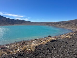 Blue Lake, Tongariro Alpine Crossing, Tongariro National Park, North Island of New Zealand