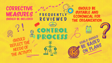 Explanation of what the manager should pay attention to during the control process poster