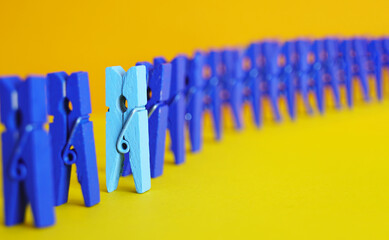Standing out from the crowd . Leadership, individuality and difference. Waiting in line and Taking...