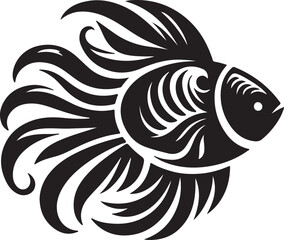 simple Fish design silhouette vector style with white background