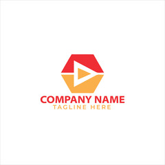 video editing logo template illustration
