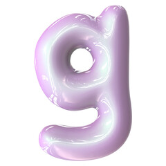 g Font Pink Color 3D Render