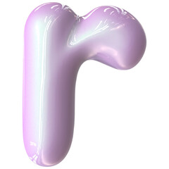 r Font Pink Color 3D Render