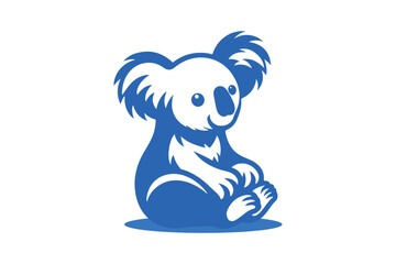 a vector silhouette of a koala.