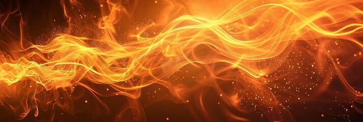 abstract fire flames on a black background