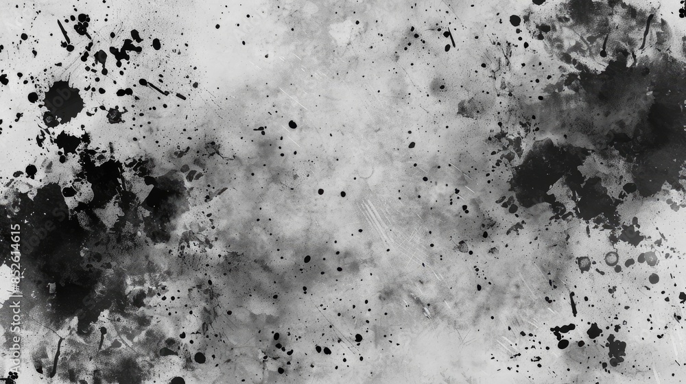 Poster abstract monochromatic background with scattered splashes subtle unpredictable pattern unique distre