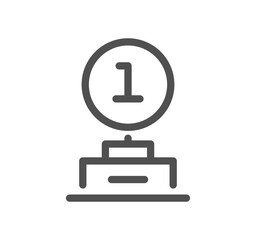 Swot analysis related icon outline and linear vector.
