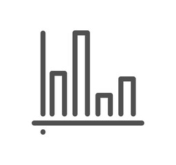 Swot analysis related icon outline and linear vector.

