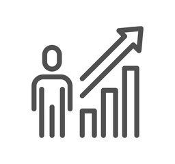 Swot analysis related icon outline and linear vector.
