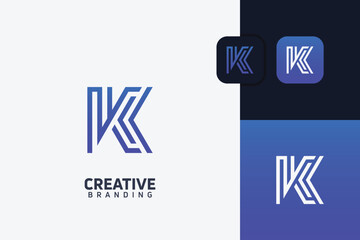 K Letter Trademark Brand Logo