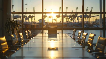 interior of meeting room in moder office