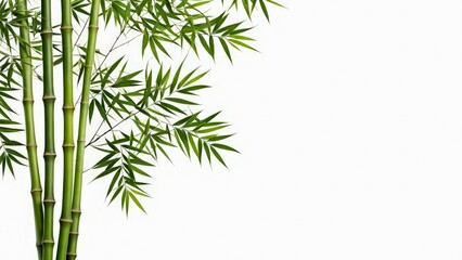 Obraz premium bamboo isolated on white background